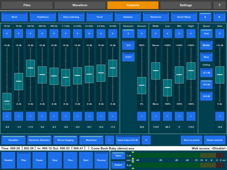 Igor Vasiliev: Audio Mastering app pro iPad