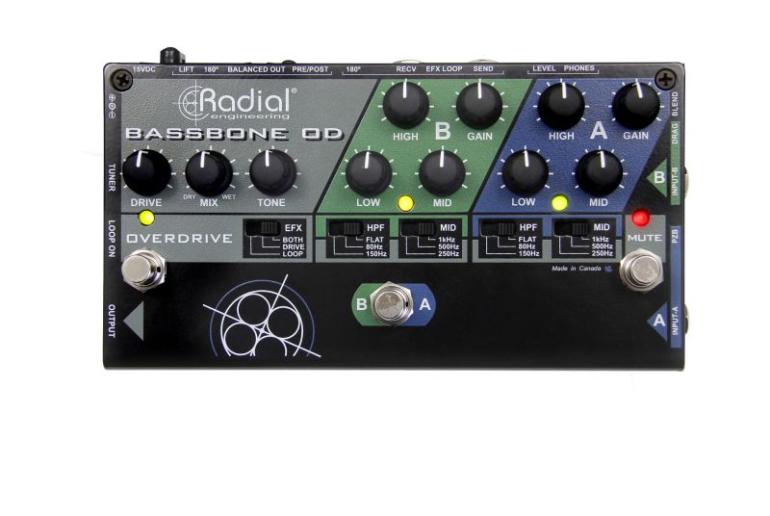 Radial Bassbone OD - pre-amp, overdrive a DI box v jednom