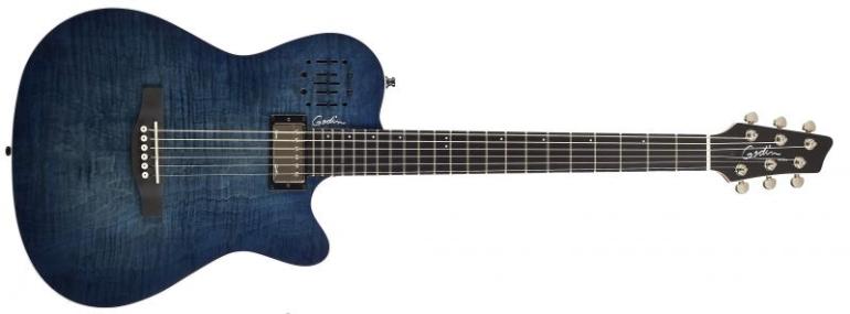 Godin: A6 Ultra Denim Blue Flame