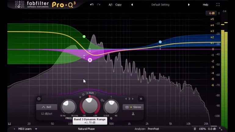 Dva stejné procesy - ekvalizace s různým grafickým rozhraním. Skvělý ekvalizér Fabfilter Pro EQ3 je ukázkou moderní ekvalizace s grafickým výstupem. Naproti tomu emulace mixpultu SSL je ukázka, kdy musíme zvuk posuzovat pouze sluchem.