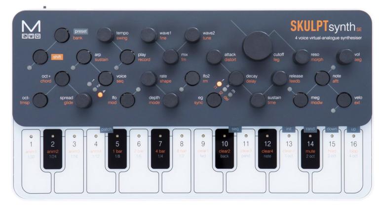 Modal Electronics SKULPTsynth SE - čtyřhlasý virtuálně-analogový syntezátor