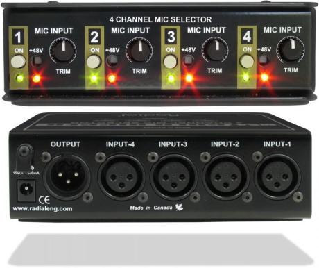 Radial: Gold Digger 4-Channel Mic Selektor