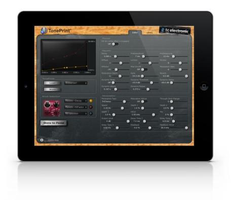 TC Electronic: TonePrint Editor pro iPad - ovládání TC kytarových pedálů v AppStore