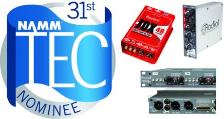 Trojice novinek Radial nominována na NAMM TEC Awards