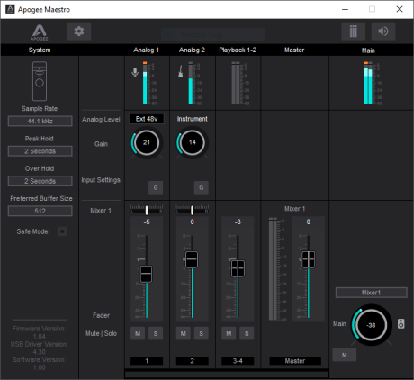 Apogee: One, Duet a Quartet kompatibilní s Windows 10